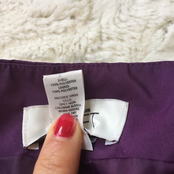 Ann Taylor Loft plum mini skirt - Picture 3 of 3